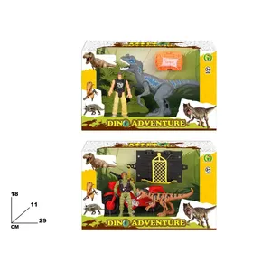 Juego de juguetes de dinosaurios Dino Adventure con figuras y vehículo 29x18x11 cm para niños mayores de 3 años - Product Image 1