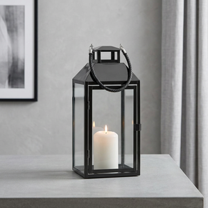 Lanterne porte-bougie en métal nickel noir 2026, décoration de la maison et du jardin pour le Ramadan, Noël, lanternes de table et de sol - Product Image 2