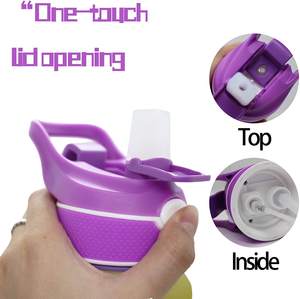 Bouteille d'eau sport Lock Design 32 oz avec marqueur de temps et paille - Product Image 3