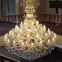 Lámpara de Araña de Cristal de Estilo Barroco, Lámpara de Araña de Cristal de Estilo Europeo, Lámpara de Araña de Cristal con Velas