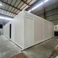 Maison modulaire extensible en acier de 20 pieds avec panneaux sandwich en bois pour villa, parc, chambre, salon, ferme