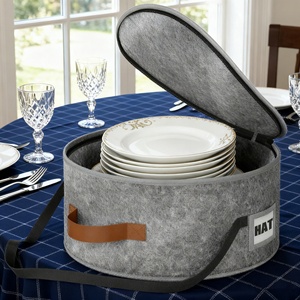 Felt <b>Storage</b> <b>Box</b> Lid Dustproof Foldable <b>Large</b>-Capacity Organizer <b>for</b> Hats Tableware <b>Toys</b>-Portable Living Room Modern Simple - Product Image 2