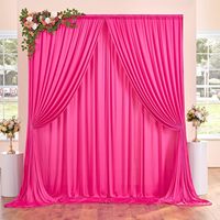 Rideaux de fond blancs infroissables pour fêtes, mariages, baby showers, anniversaires, décorations de fond personnalisables