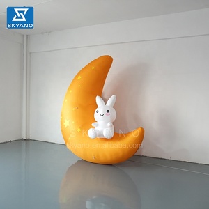 Accessoires de décoration gonflables Histoires mythologiques Éclairage LED Caractère gonflable Lapin de lune pour décor de vacances - Product Image 3