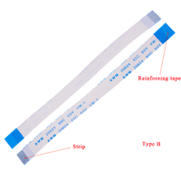 Konektor FFC Kabel Flat Fleksibel Pitch 0.5 mm 4-60pin Panjang 100mm Kabel FFC
