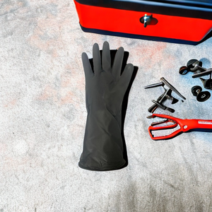 High Quality Long Big Size Black <strong>Latex</strong> Industrial Working Safety <strong>Gloves</strong> with Anti-Slip Waterproof Ambidextrous Pull-On Closure - Product Image 6