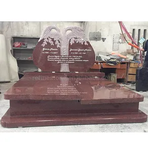Hindistan kırmızı mezar taşı mermer anıt tasarım mezar taşı özel yapılmış