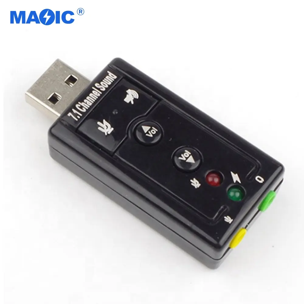 7.1 Channel Hotselling Sound Card External Drive-Free USB2.0 Sound Card for Laptop Computer Other Home Audio Devices Sound Cards