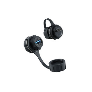 LSHITECH M20.8 ช่องเสียบ USB3.0 แบบมีเกลียวด้านหน้า ทรงกลม กันน้ำ <span class=keywords><strong>IP68</strong></span> ชุบทองแดง สำหรับอุตสาหกรรมการบินและแผงควบคุม - Product Image 5