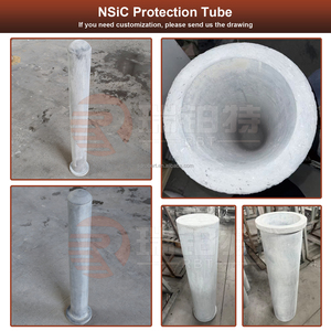Nitrure de silicium <span class=keywords><strong>Si3N4</strong></span> Tube de protection de thermocouple <span class=keywords><strong>SiC</strong></span> en carbure de silicium collé - Product Image 3