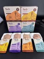 Nourriture humide pour chats FurZo au poulet et à la citrouille - Sans céréales, riche en protéines, pour le développement musculaire, la santé de la peau et de l'appareil digestif, sachets de 85 g, 12 sachets/boîte