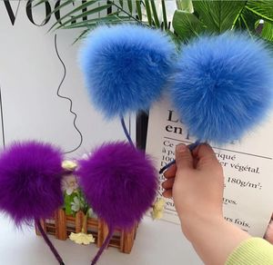 真正的狐狸毛皮毛茸茸的猫耳朵头带狐狸耳朵现实毛绒动物耳朵头饰哥特配饰角色扮演庆祝活动 - Product Image 5