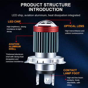 EURS 이중 색상 듀얼 렌즈 신형 모터 LED IP67 방수 오토바이 <span class=keywords><strong>H4</strong></span> 헤드라이트 12-80V 백색 황색 <span class=keywords><strong>H6</strong></span> BA20D 스팟 라이트 전구 - Product Image 5
