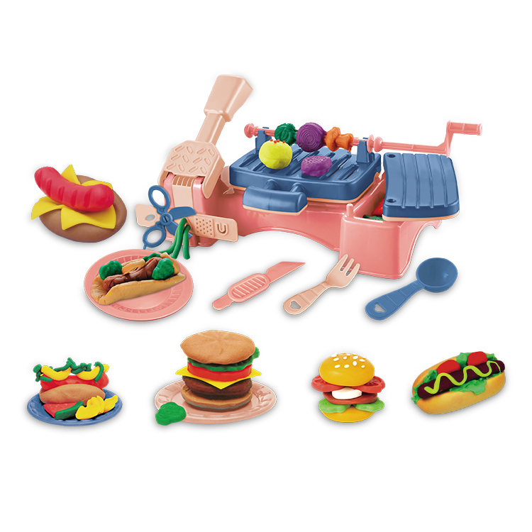 Banatoys кухня для детей, детская плесеная тесто, «сделай сам», кухонные игрушки, моделирующая полимерная глина, формы для барбекю, для игры в тесто, обучающие игрушки для детей