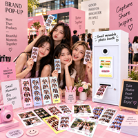Photomaton compact avec appareil photo et imprimante intégrés, faible encombrement pour les entreprises de location et réduction des frais de transport