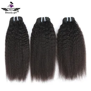 yiwu hair products factory natural black color human hair wholesaler kinky straight weave yaki hair extensions