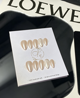 Ongles press-on faits main sur mesure, design chromé, qualité salon, réutilisables, pour femmes