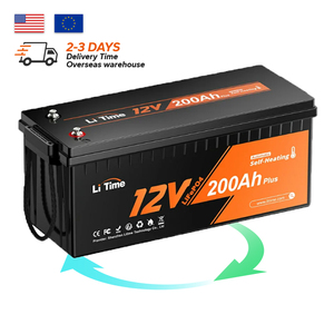 Batería LiFePO4 de 12V 200Ah con BMS de 200A y autocalentamiento, al por mayor, libre de impuestos, en stock local en EE. UU., para RV, marina, solar y almacenamiento de energía fuera de la red. - Product Image 1
