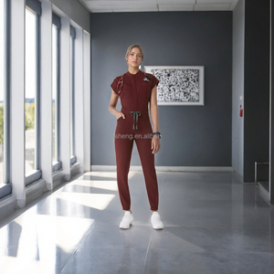 Conjunto de Uniformes Médicos Ecológicos Unisex de Moda, Mono con Logotipo Personalizado, Pantalones Deportivos de Una Pieza para Enfermería, Uso Hospitalario, Tela de Lana - Product Image 3