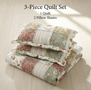 Ensemble de couvre-<span class=keywords><strong>lit</strong></span> matelassé rayé respirant anti-boulochage trois pièces pour <span class=keywords><strong>lit</strong></span> double en pur coton, usage hôtelier et domestique, style européen-américain - Product Image 2