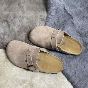 Original Quality BK Slides Slip on Mules <strong>Shoes</strong> Suede Cork Clogs Leather <strong>House</strong> Garden Mule Platform Slippers <strong>for</strong> Men <strong>Women</strong> - Product Image 3