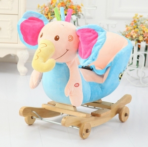 Peluche cavallo a dondolo per bambini giocattolo regalo di compleanno a dondolo per auto a doppio uso sedia a dondolo per bambino - Product Image 4