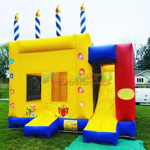 Castillo hinchable de cumpleanos happy birthday jumping castle <b>inflatable</b> bounce <b>house</b> for kids outdoor party - Product Image 3