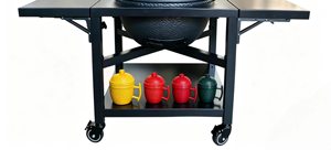 Parrilla Kamado TOPQ <span class=keywords><strong>de</strong></span> 25 Pulgadas, Ahumador <span class=keywords><strong>de</strong></span> Cerámica Premium con Accesorios para <span class=keywords><strong>Pellets</strong></span> <span class=keywords><strong>de</strong></span> Madera y Carbón, Horno Tandoor Grande para Exteriores con Mesa - Product Image 2