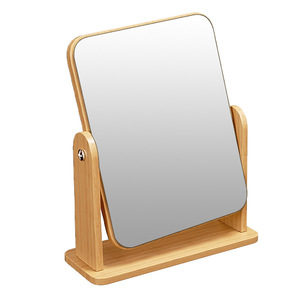 Wooden Rotating Makeup <b>Mirror</b> 20.5cm High Clarity <b>Mirror</b> For Bedroom Home Use - Product Image 5