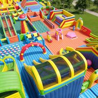 Nouveau château gonflable commercial en PVC aux couleurs vives, grand format, design indépendant, pour enfants