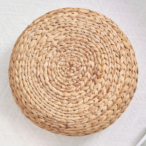 เบาะรองนั่งพื้นทอจากผักตบชวา ขนาด 16 x 16 x 6 นิ้ว สีธรรมชาติ สำหรับการทำสมาธิแบบเซน โยคะ และตกแต่งบ้าน - Product Image 4