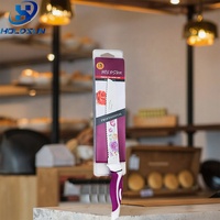 Couteau à pain dentelé professionnel en acier inoxydable de 8 pouces, antiadhésif, motif floral, pour la cuisine domestique – Meilleure vente