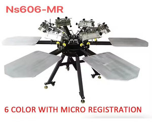 Sáu màu Màn hình máy in 6 trạm toàn bộ hướng dẫn sử dụng T-Shirt lụa Màn hình máy in Combo Màn hình serigrafia thiết bị - Product Image 2