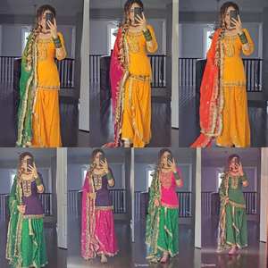 Launching New Designer Party Wear Faux Georgette With Heavy Sequence Embroidery Work and Dupatta Functional Wear Dress Suits - Product Image 6