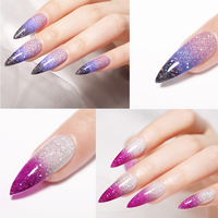 Vernis à ongles gel personnalisé à logo, effet scintillant, changeant de couleur selon la température, marque privée, haute qualité