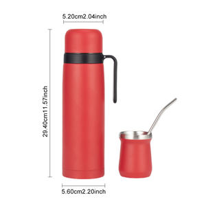 Set <span class=keywords><strong>de</strong></span> Termo para Yerba <span class=keywords><strong>Mate</strong></span> <span class=keywords><strong>de</strong></span> Viaje Personalizado <span class=keywords><strong>de</strong></span> 1000 ml y 160 ml con Vaso, Aislado al Vacío <span class=keywords><strong>de</strong></span> Doble Pared en Acero Inoxidable, Ideal para Regalos - Product Image 5