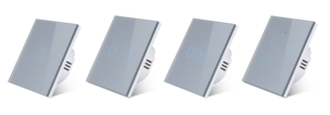 Interrupteur mural intelligent Tuya avec écran tactile en verre, Wi-Fi et Zigbee, 1/2/3/4 voies, avec 4 <span class=keywords><strong>relais</strong></span>, pour chauffe-eau et rideaux - Product Image 3