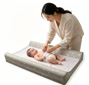 Luxury Oversize Baby Diaper Working Platform with <b>Fluffy</b> Foam <b>Cushion</b> Spill Resistant PVC Outer with Washable Towel and Durable - Product Image 6