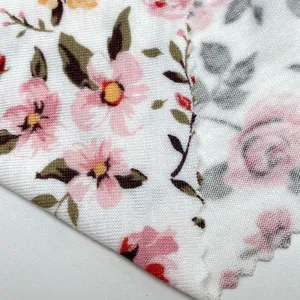 Vải Rayon Spandex Dệt Kim Hoạ Tiết Hoa Viscose Single Jersey In Vải Cho Trang Phục Nữ