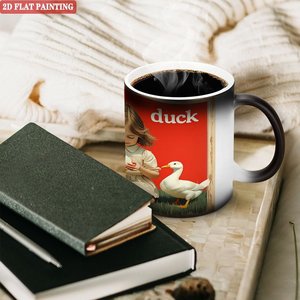 Mug à changement de couleur noir givré 11oz en céramique vierge pour sublimation - Product Image 3