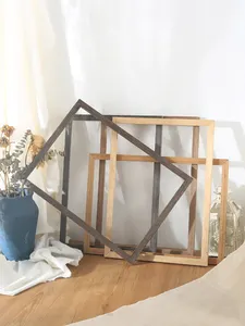 Massief houten fotolijst, wandmontage, A4, originele houtkleur, fotolijst voor canvas schilderijen en decoratieve schilderijen. - Product Image 5