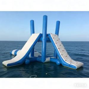 Tour de parc aquatique gonflable géant avec toboggan d'escalade et blob de saut - Product Image 4