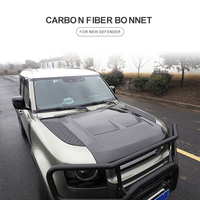 Nouvelles arrivées Capot de capot avant en fibre de carbone sec pour Range Rover Defender 110 130