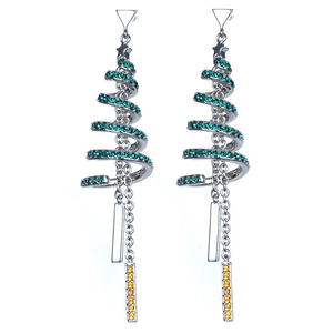 Pendientes delicados Vintage <span class=keywords><strong>de</strong></span> <span class=keywords><strong>Plata</strong></span> <span class=keywords><strong>de</strong></span> Ley 925 para mujer, diseño largo <span class=keywords><strong>de</strong></span> Aro y gota chapado en oro - Product Image 1
