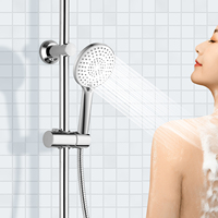 Colonne de douche murale chromée multifonctionnelle pour salle de bain avec pommeau de douche pluie