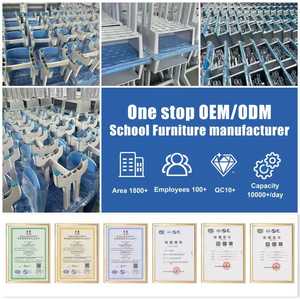 ชุดโต๊ะเรียนพลาสติกทันสมัย <span class=keywords><strong>ป</strong></span>ลอดภัยสำหรับเด็ก ไม่มีขอบคม โครงสร้างมั่นคง ที่นั่งเดี่ยว สำหรับนักเรียนวัยรุ่น <span class=keywords><strong>ป</strong></span>รับความสูงได้ - Product Image 6