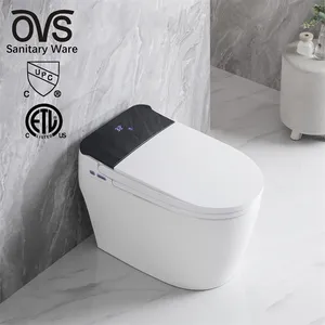 OVS cUPC North American Touchless Toilets Automatic Black Smart Bidet Smart Bathroom One Piece Electric Remote Control Toilet