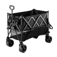 Chariot utilitaire pliable à 2 niveaux, nouvelle version, avec auvent, plateau arrière étendu et table intégrée