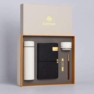 Elegant Corporate Gift Box with Insulated Bottle, A5 <b>Planner</b>, Pen, USB Flash and Mini Speaker | Personalized Logo - Product Image 6