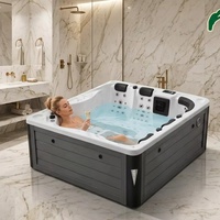 Baignoire de massage professionnelle pour villa, spa à remous, bain à remous pour 2-3 personnes, hydrothérapie, vente en gros